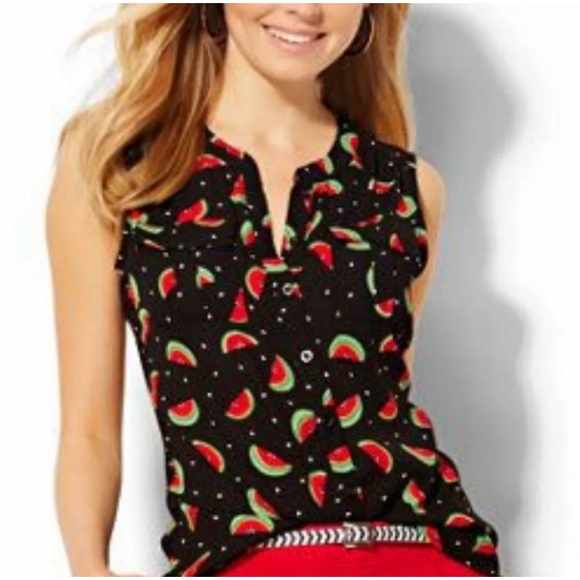 New York & Company Tops - Soho Jeans NY&Co Watermelon Sleeveless Blouse